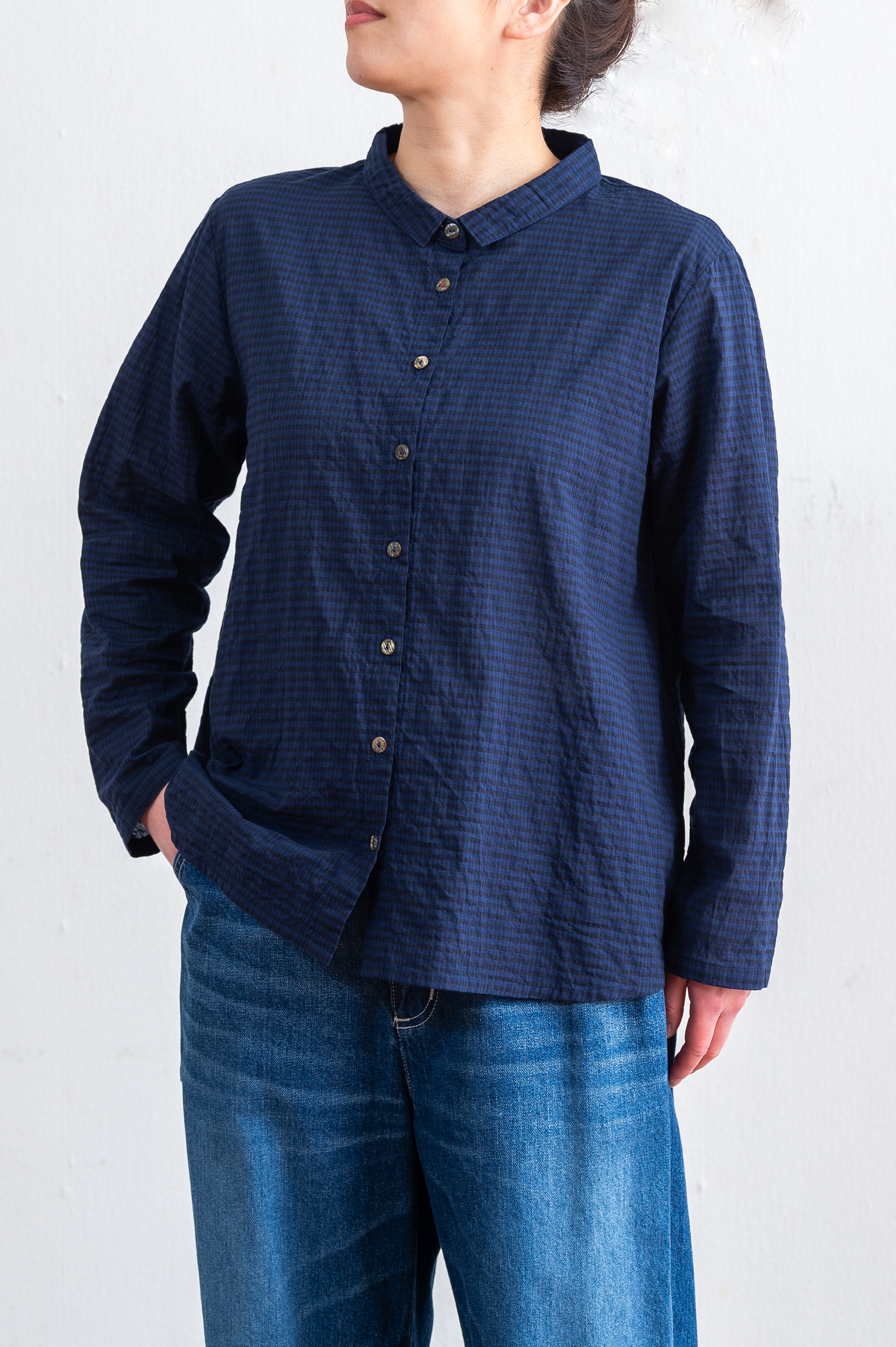 20026 新色登場♪大人気！エアリーコットンブラウス（長袖）