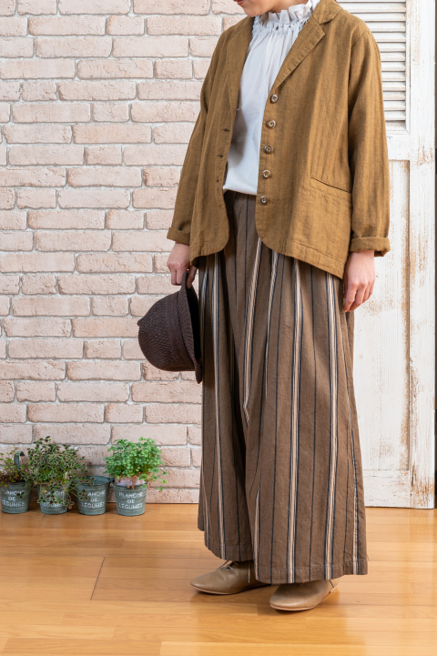 203508 【30%OFF】綿麻へリンボンのジャケット